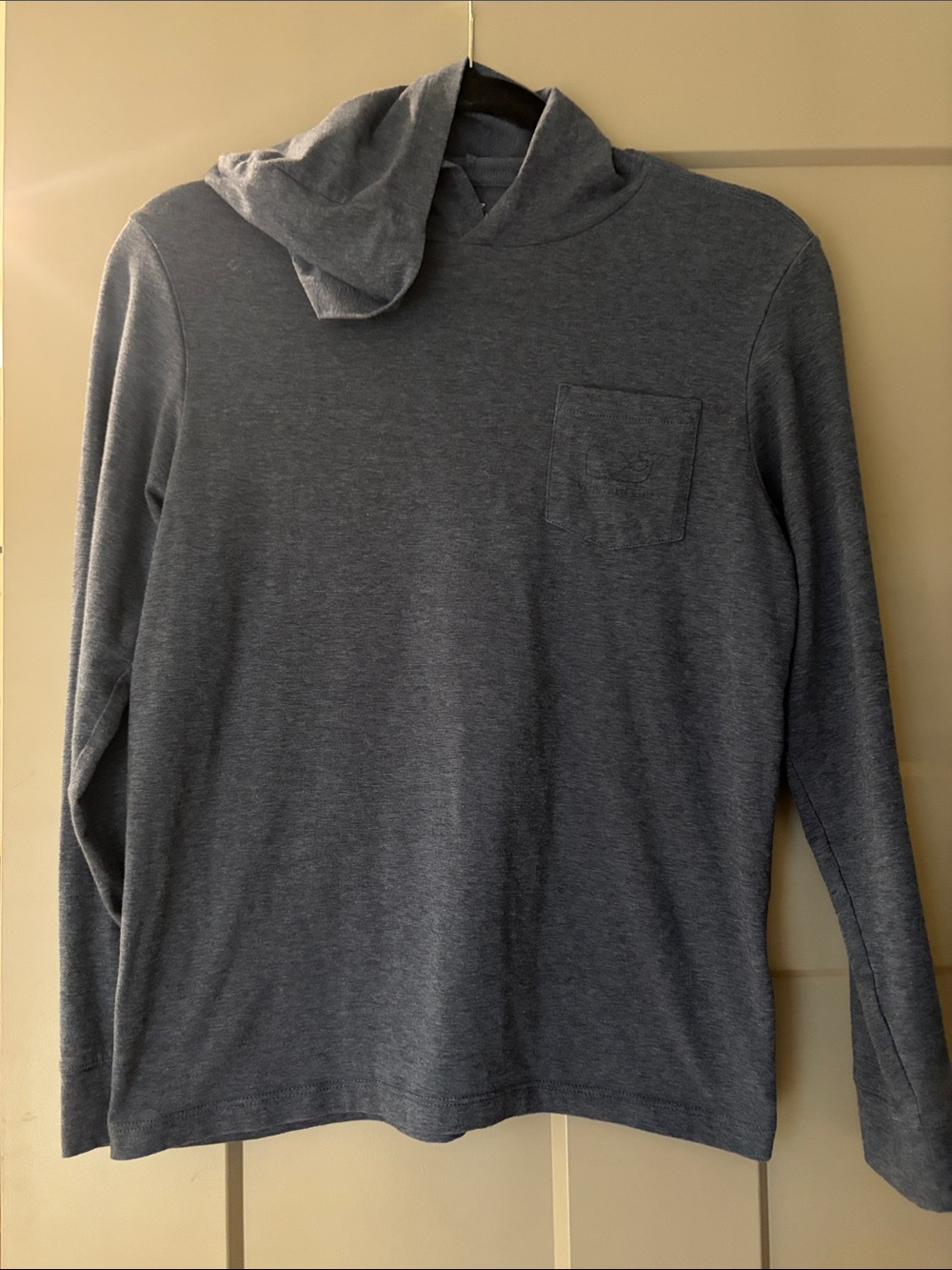 Vineyard Vines Lightweight Hooded Long Sleeve Top - Heather Gray
